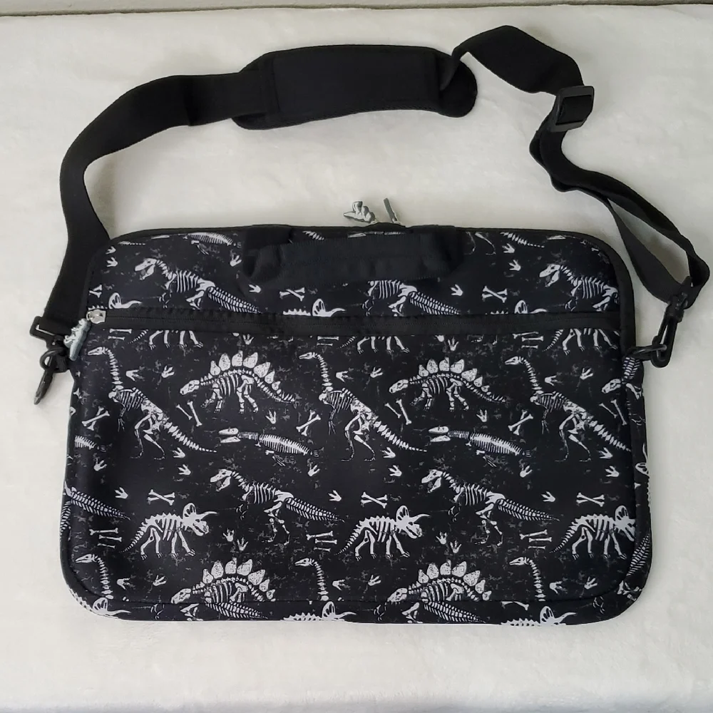 NWOT Dinosaur Skelton & Bones Kids School Book Bag Computer Bag Backpack